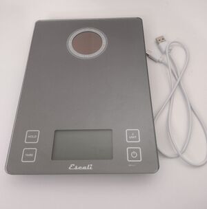 Escali Digital Kitchen Scale with USB Cable And Solar Charge